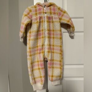 Carters Plaid Sherpa Fleece Jumpsuit